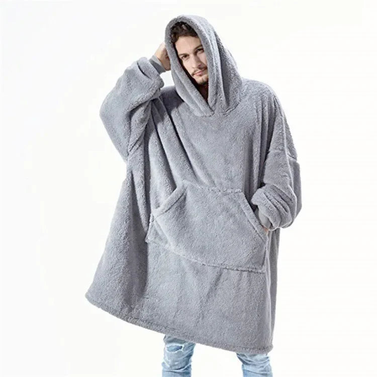 Dulcira | Oversized Flannel Blanket Hoodie for Men & Women