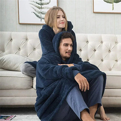 Dulcira | Oversized Flannel Blanket Hoodie for Men & Women