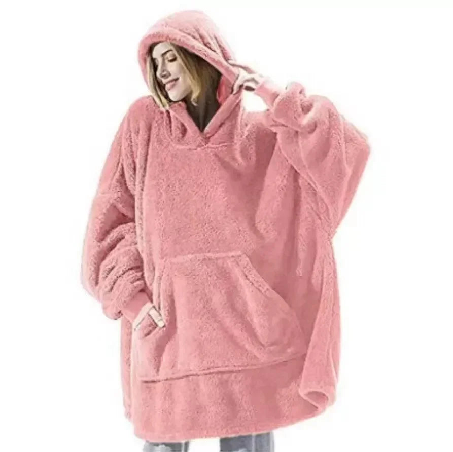 Dulcira | Oversized Flannel Blanket Hoodie for Men & Women