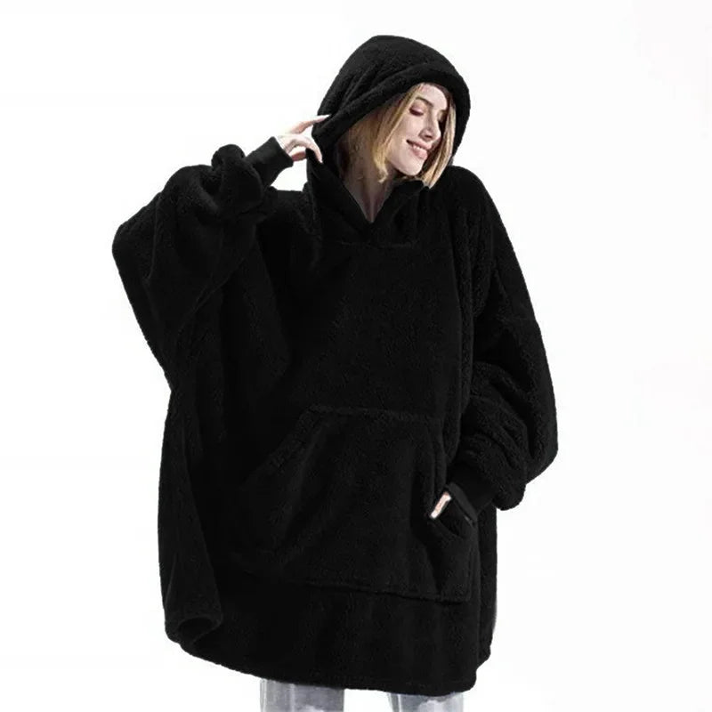 Dulcira | Oversized Flannel Blanket Hoodie for Men & Women