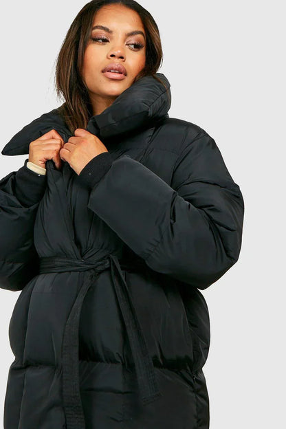 Dulcira | Padded Belt Puffer Jacket Women's Outer Jacket