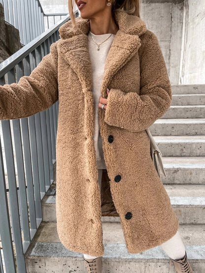 Dulcira | Longer Winter Coat Made Of Fine Wool with Buttons