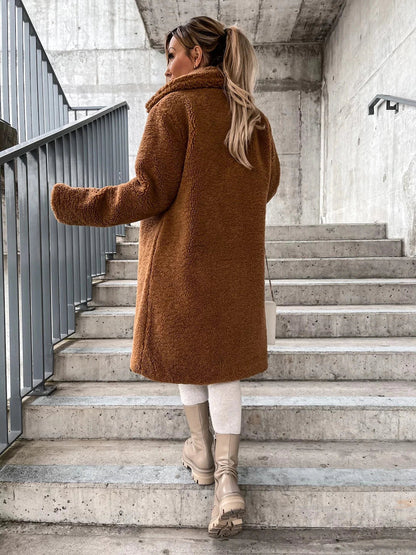 Dulcira | Longer Winter Coat Made Of Fine Wool with Buttons