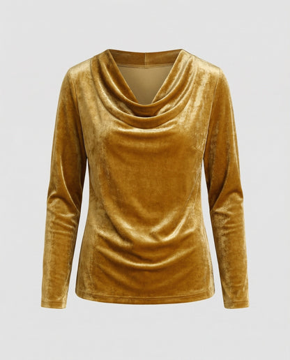 Dulcira | Top Made Of Velvet In Solid Color