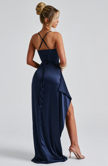 Dulcira | Navy Blue Maxi Dress