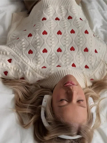 Dulcira | Soft Women's Sweater with Heart Detail and Feel-Good Factor