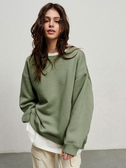 Dulcira | Women's Oversized Sweatshirt In Solid Color Design