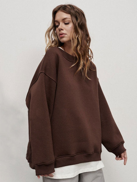 Dulcira | Women's Oversized Sweatshirt In Solid Color Design