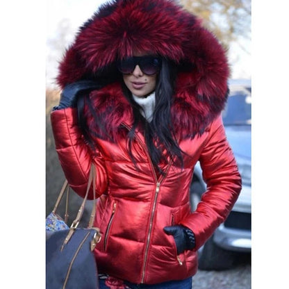Dulcira | Women's Winter Jacket with Hood and Faux Fur Lining